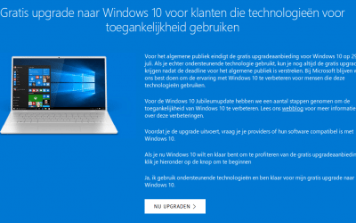 Windows 10 nog steeds gratis beschikbaar