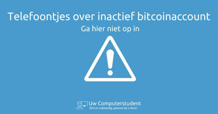 telefoontjes inactief bitcoin account