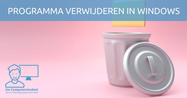 programma verwijderen in windows